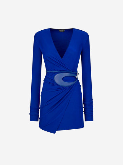 Outlet online Tom Ford Mujer Vestido Wrap Mini color Azul Marino sku 731-005813 01 - Foto 1