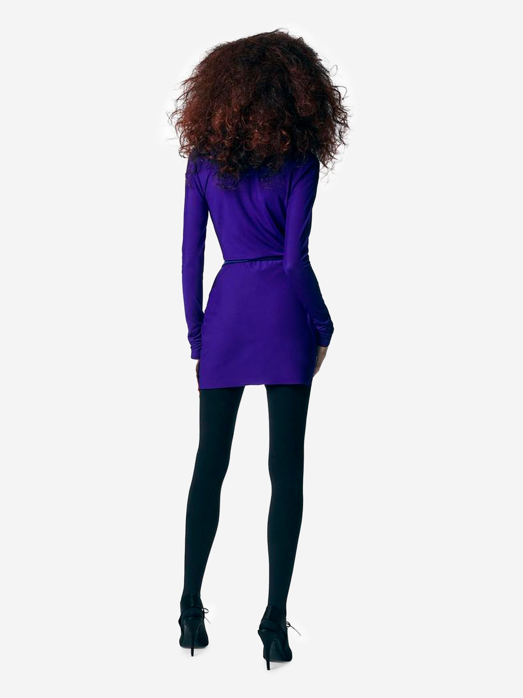 Outlet online Tom Ford Mujer Vestido Wrap Mini color Azul Marino sku 731-005813 01 - Foto 3