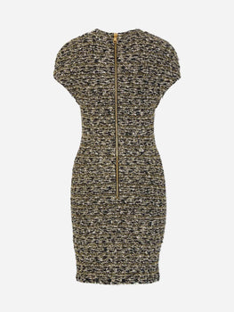 Outlet online Balmain Mujer Vestido Tweed Lúrex color Dorado sku 731-005818 01 - Foto 3