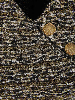 Outlet online Balmain Mujer Vestido Tweed Lúrex color Dorado sku 731-005818 01 - Foto 4