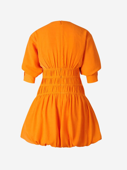 Outlet online Simkhai Mujer Vestido Mini Fruncido color Naranja sku 731-005833 09 - Foto 2