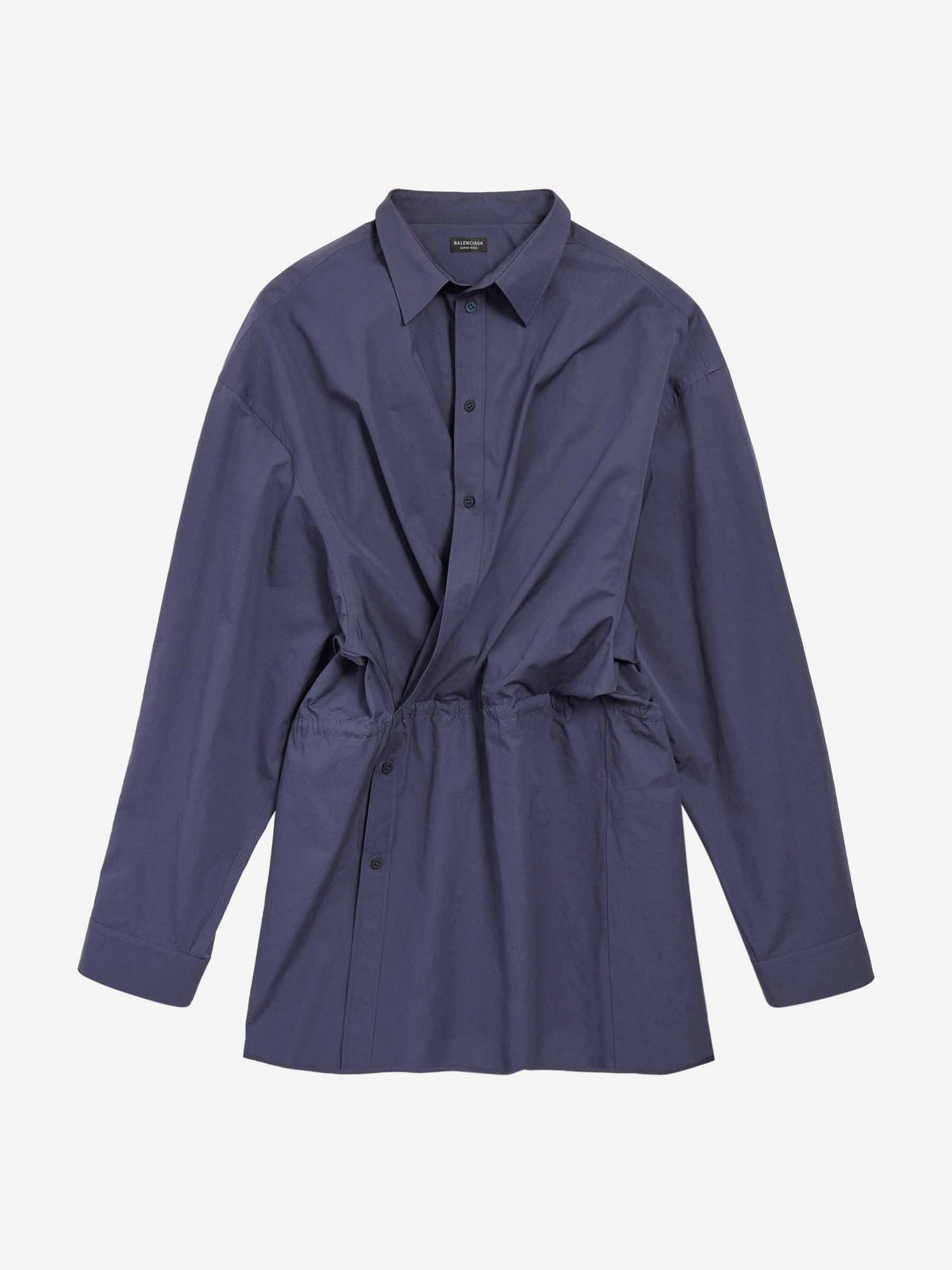 Outlet online Balenciaga Mujer Vestido Mini Camisero color Azul Marino sku 731-005980 01 - Foto 1