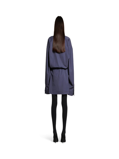 Outlet online Balenciaga Mujer Vestido Mini Camisero color Azul Marino sku 731-005980 01 - Foto 3