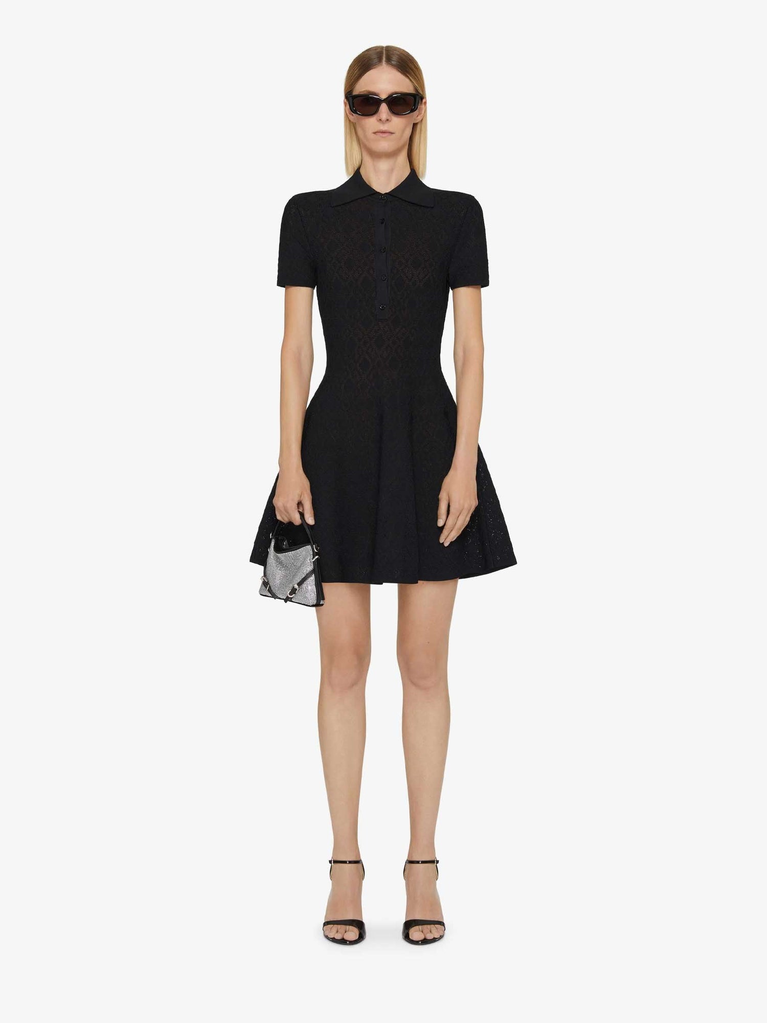 Outlet online Givenchy Mujer Vestido Punto Polo color Negro sku 731-005990 01 - Foto 2