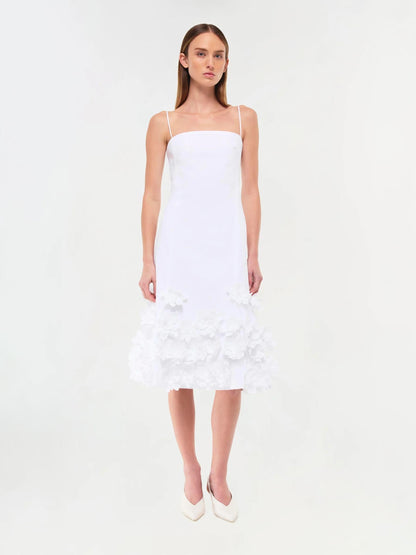 Outlet online Simkhai Mujer Vestido Midi Algodón color Blanco sku 731-006020 01 - Foto 2