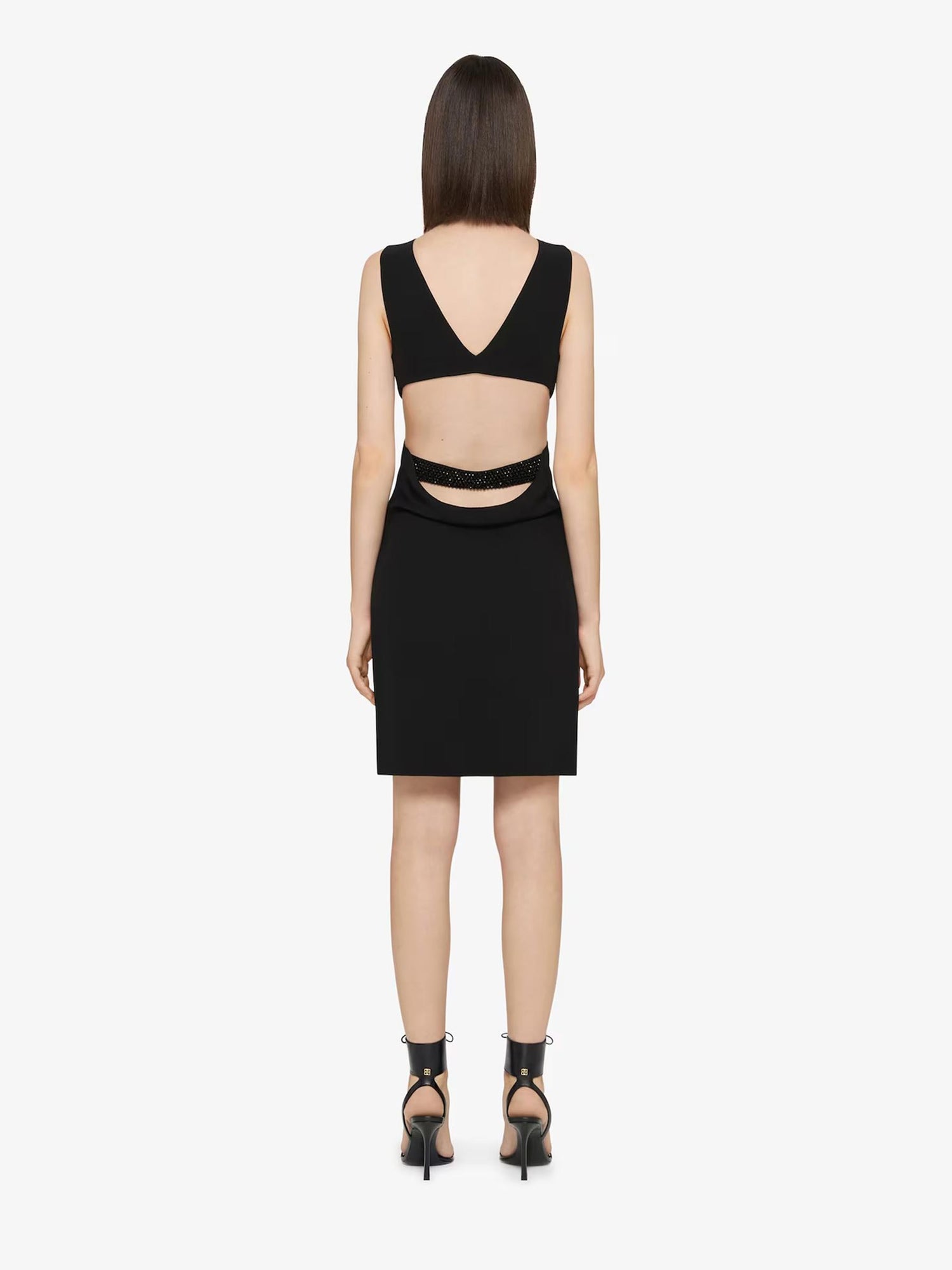 Outlet online Givenchy Mujer Vestido Mini Crepé color Negro sku 731-006042 01 - Foto 3
