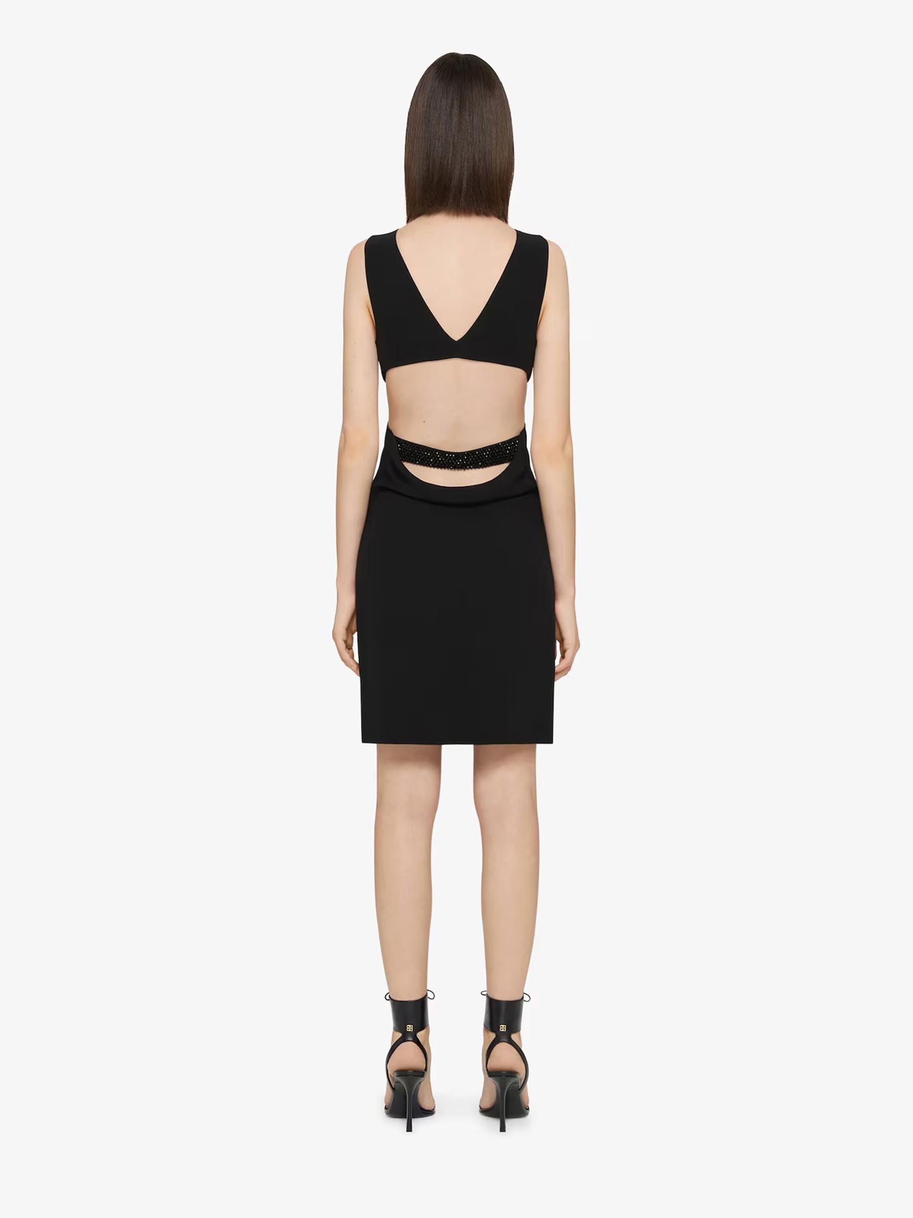 Outlet online Givenchy Mujer Vestido Mini Crepé color Negro sku 731-006042 01 - Foto 3