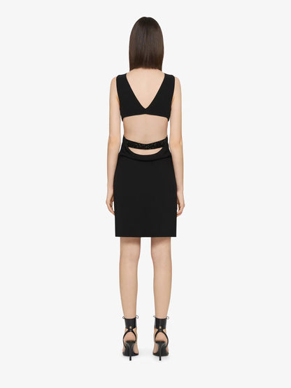 Outlet online Givenchy Mujer Vestido Mini Crepé color Negro sku 731-006042 01 - Foto 3
