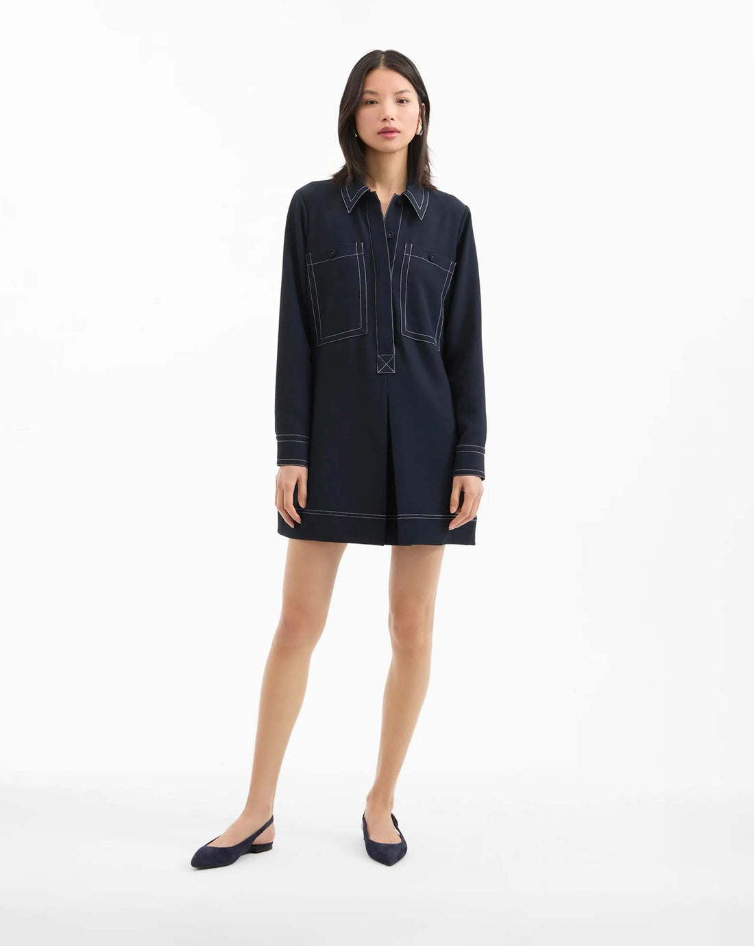 Outlet online Veronica Beard Mujer Vestido Mini Pryce color Azul Noche sku 731-006049 01 - Foto 2
