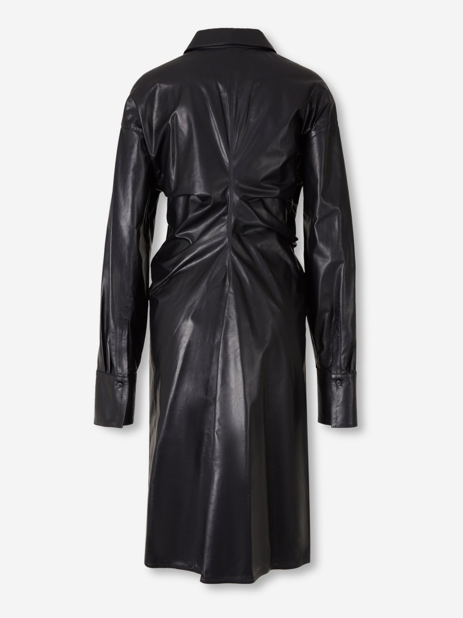 Outlet online TOTEME Mujer Vestido Camisero Cuero color Azul Noche sku 731-006086 01 - Foto 2