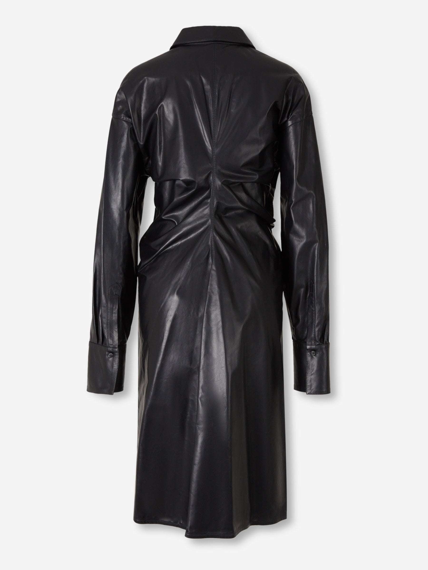 Outlet online TOTEME Mujer Vestido Camisero Cuero color Azul Noche sku 731-006086 01 - Foto 2