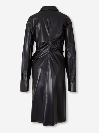 Outlet online TOTEME Mujer Vestido Camisero Cuero color Azul Noche sku 731-006086 01 - Foto 2