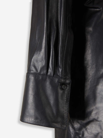 Outlet online TOTEME Mujer Vestido Camisero Cuero color Azul Noche sku 731-006086 01 - Foto 4