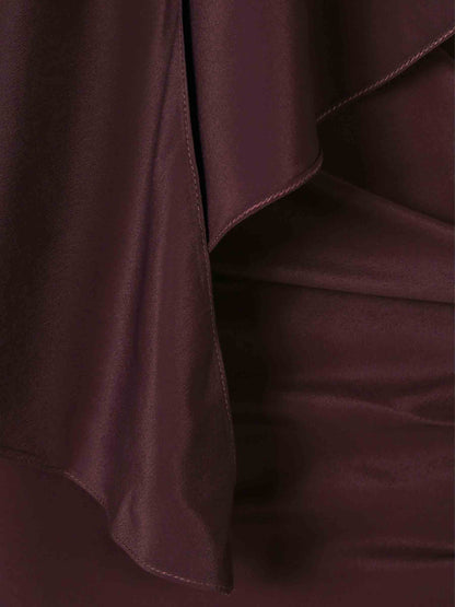 Mugler Mujer Barcelona Vestido Mini Drapeado color Burdeos sku 731-006098 01 - Foto 4