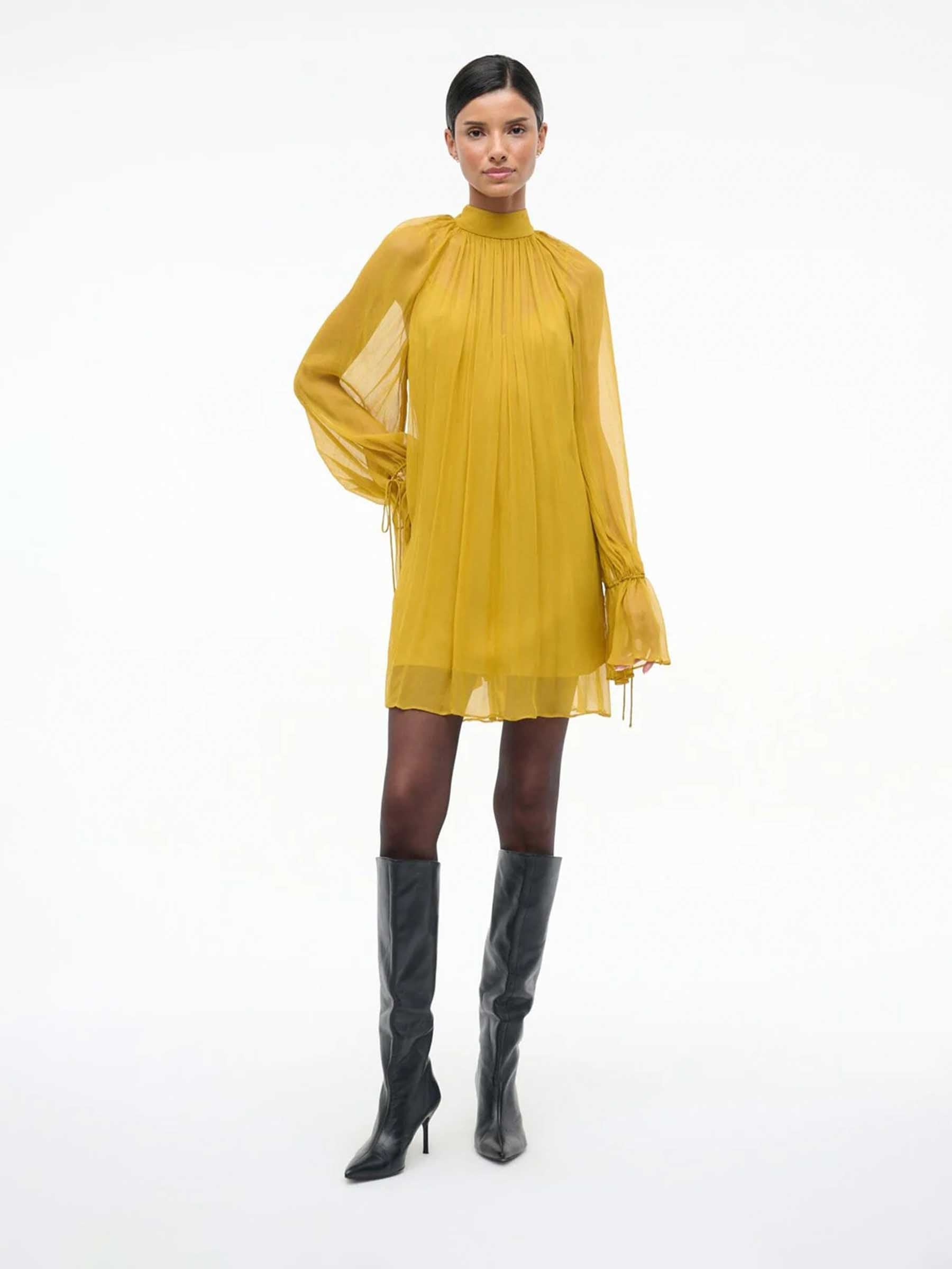 Outlet online Staud Mujer Vestido Mini color Amarillo Limon sku 731-006114 01 - Foto 2