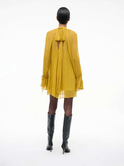 Outlet online Staud Mujer Vestido Mini color Amarillo Limon sku 731-006114 01 - Foto 3