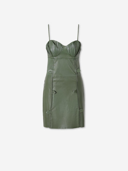 Farm Rio Mujer Barcelona Vestido Mini Piel color Verde Militar sku 731-006136 01 - Foto 1
