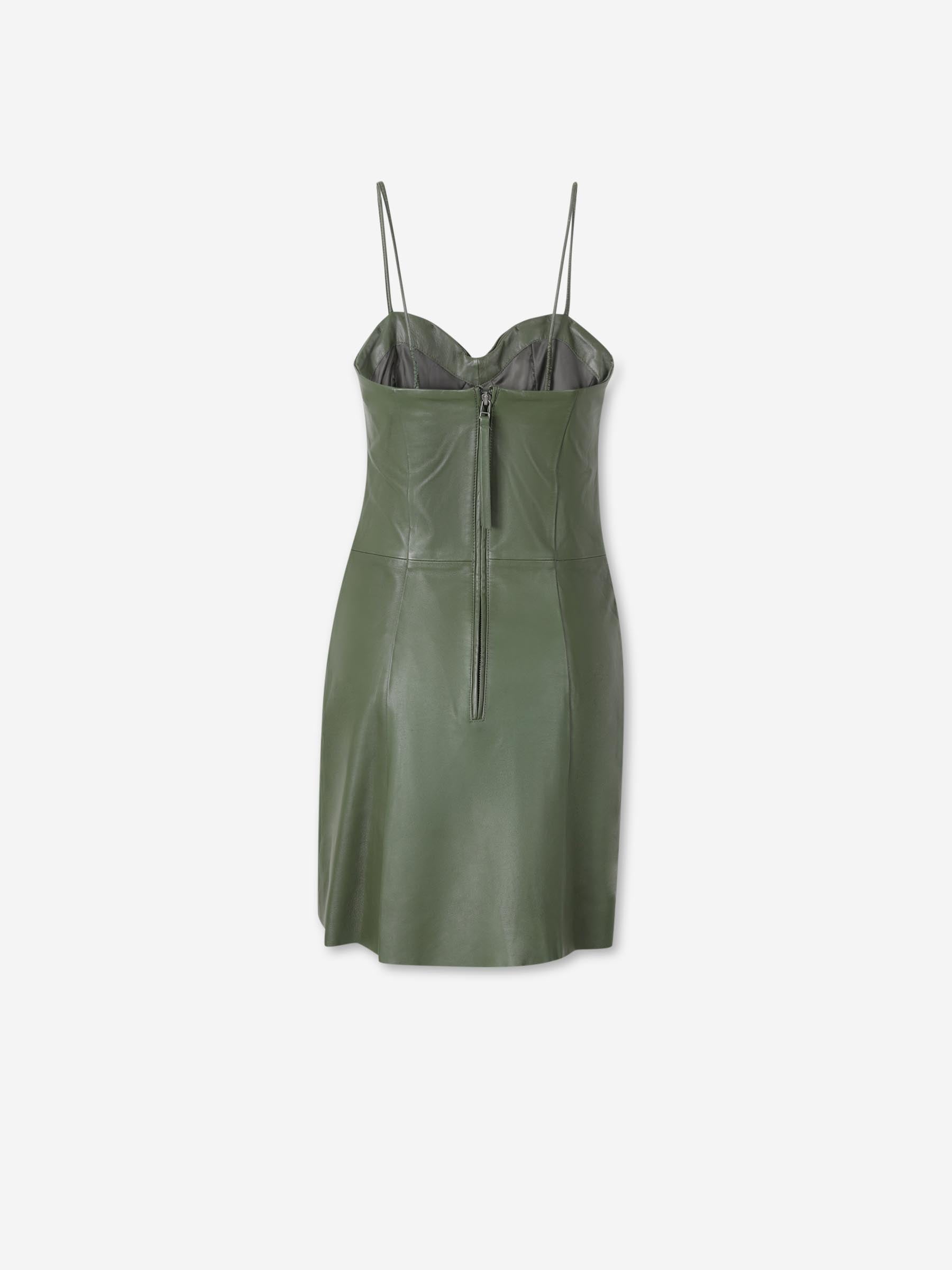 Farm Rio Mujer Barcelona Vestido Mini Piel color Verde Militar sku 731-006136 01 - Foto 2