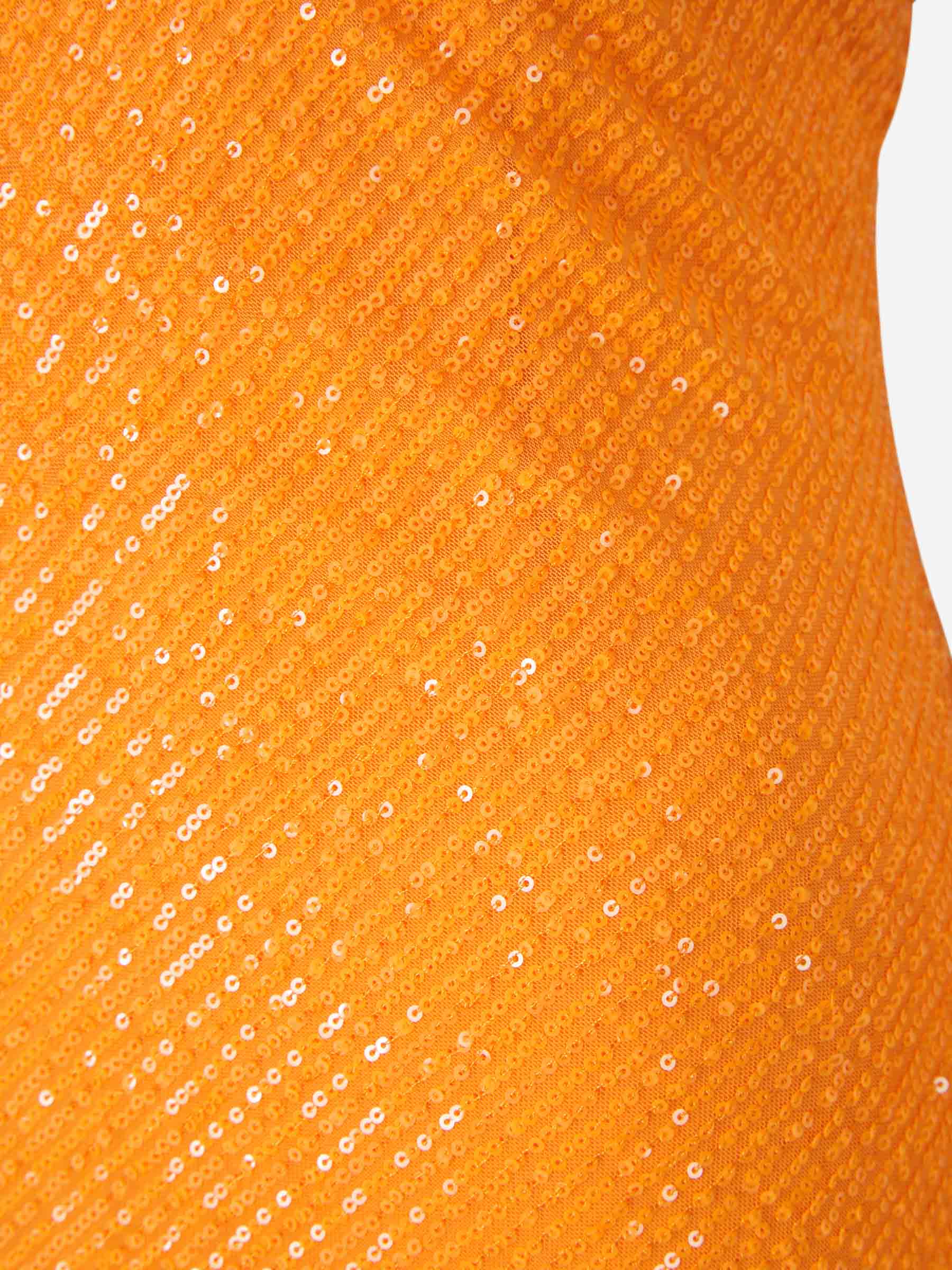 Outlet online Rotate Mujer Vestido Lencero Lentejuelas color Naranja sku 732-001052 01 - Foto 4