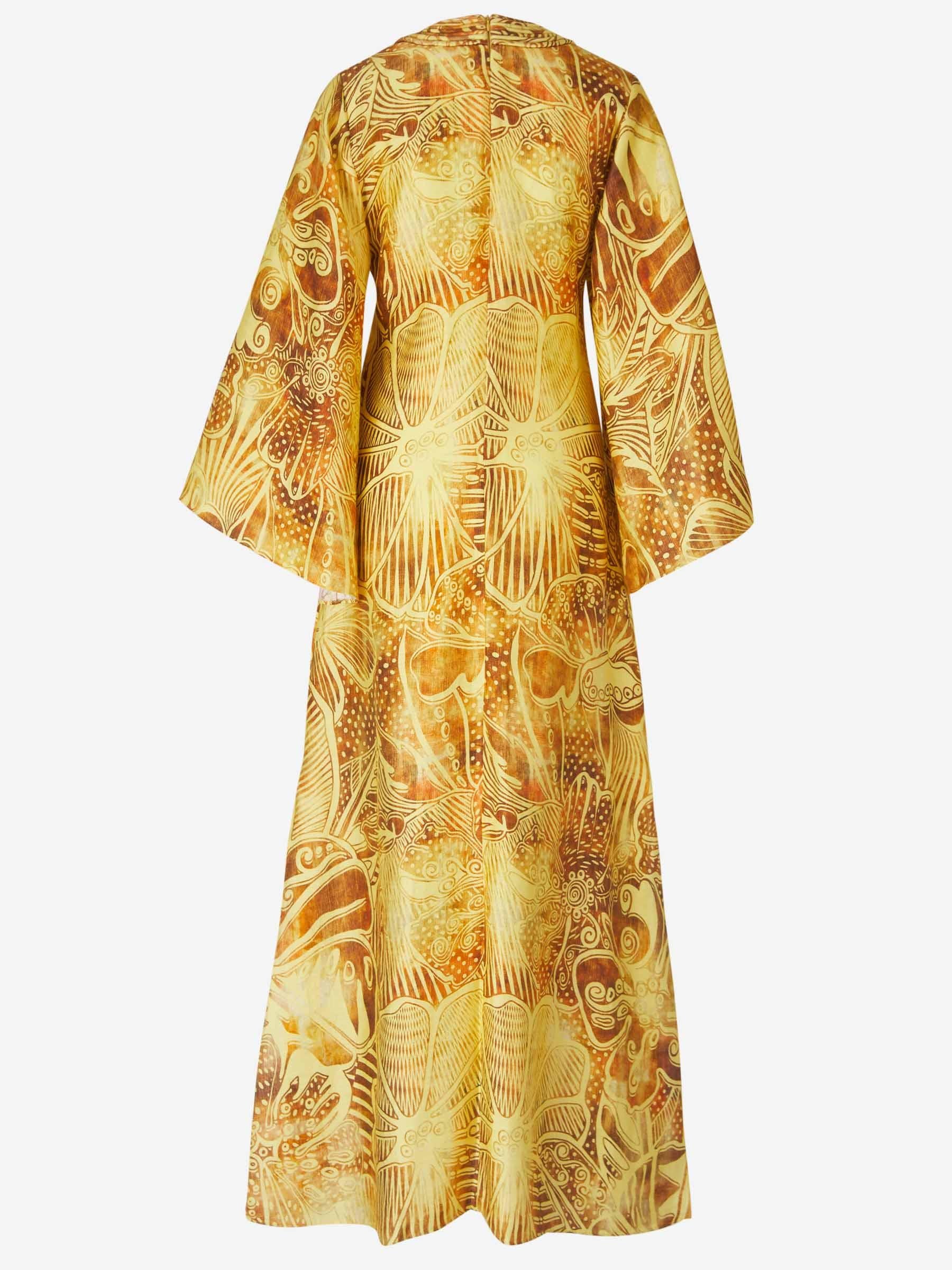 Outlet online Alexis Mujer Vestido Mirela Lino color Amarillo sku 732-001203 01 - Foto 2