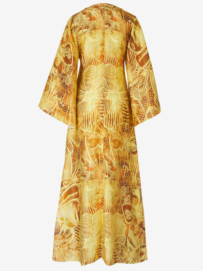 Outlet online Alexis Mujer Vestido Mirela Lino color Amarillo sku 732-001203 01 - Foto 2