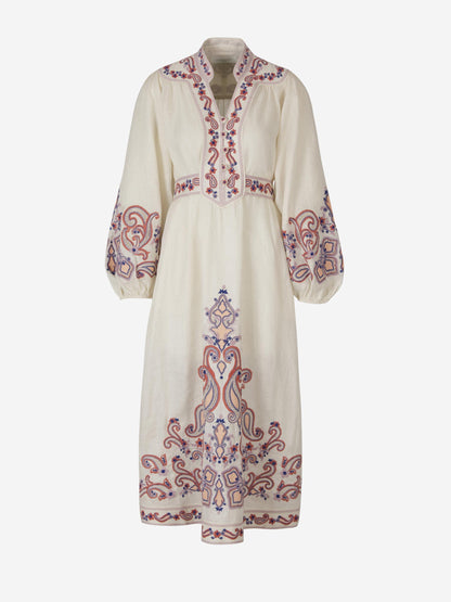 Outlet online Zimmermann Mujer Vestido Bordado Lino color Beige sku 732-001248 01 - Foto 1