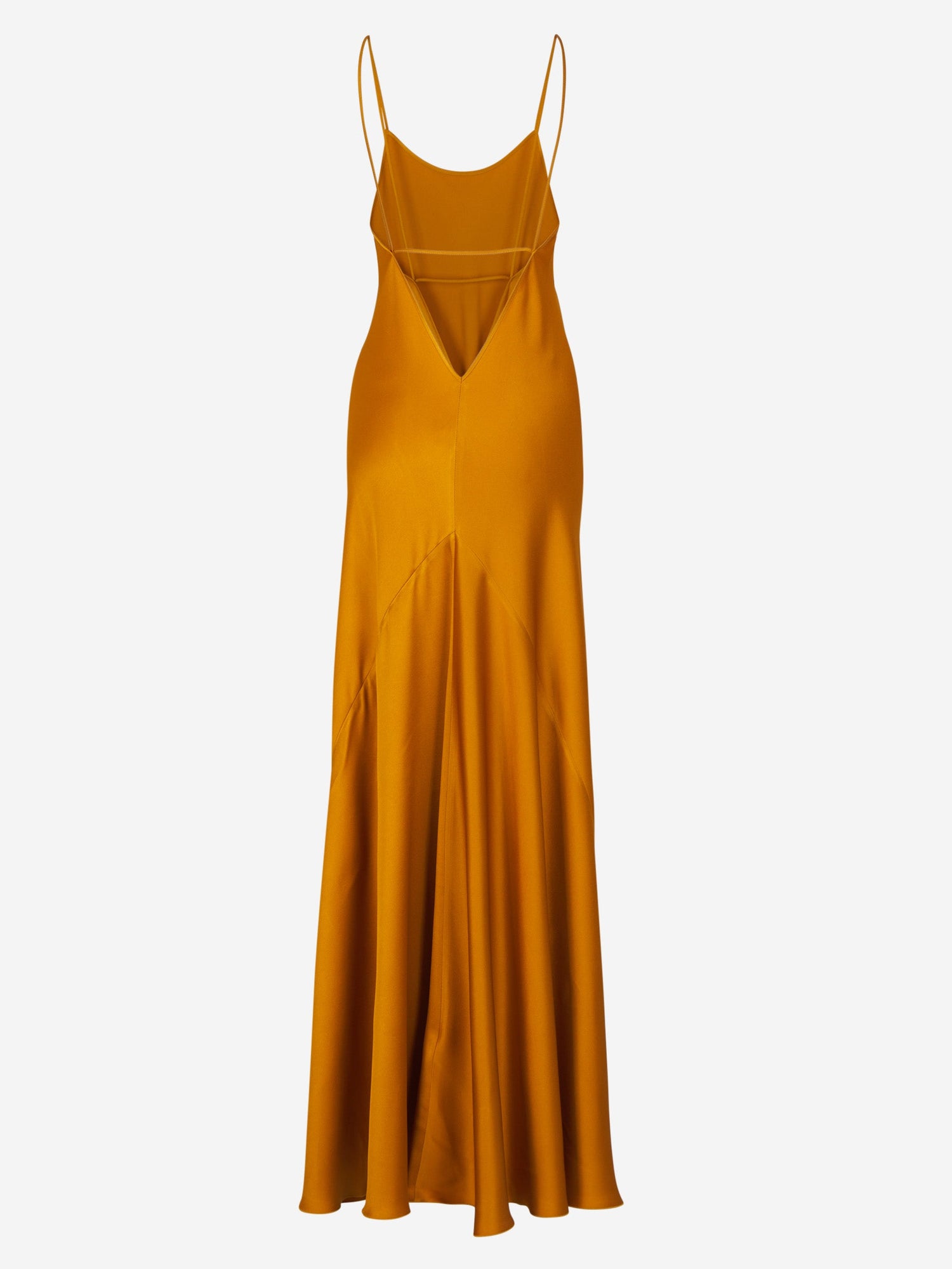 Outlet online Victoria Beckham Mujer Vestido Maxi Satinado color Naranja Claro sku 732-001274 01 - Foto 2