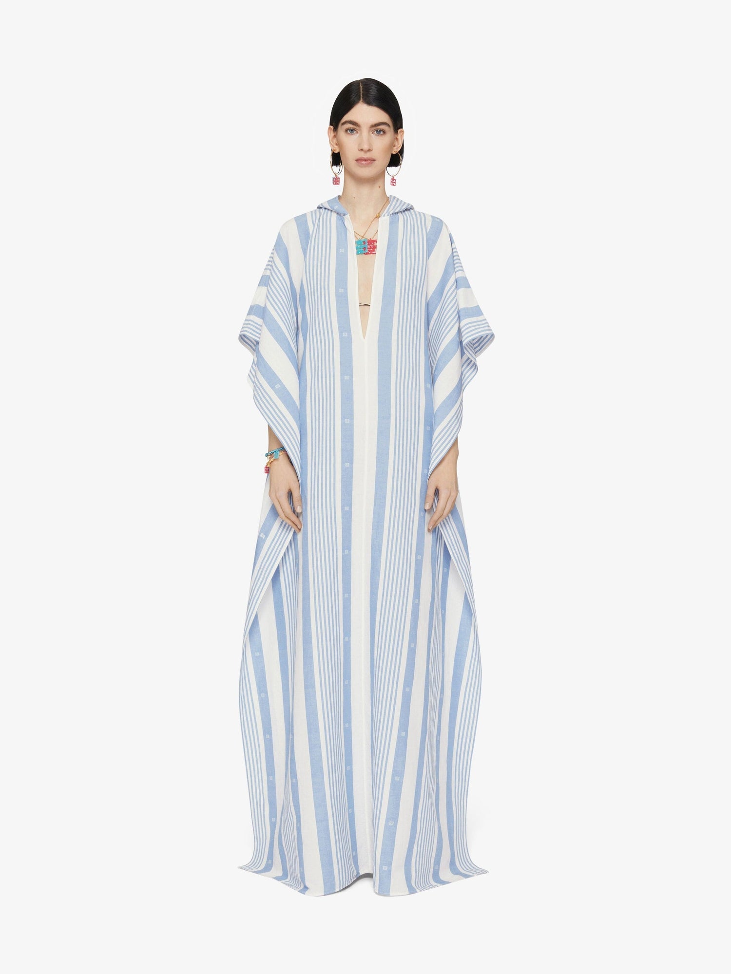 Outlet online Givenchy Mujer Kaftán Motivo Rayas color Azul sku 732-001381 01 - Foto 1