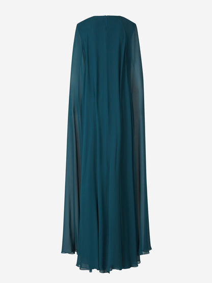 Outlet online Roland Mouret Mujer Vestido Maxi Crepé Capas color Azul sku 732-001393 01 - Foto 2