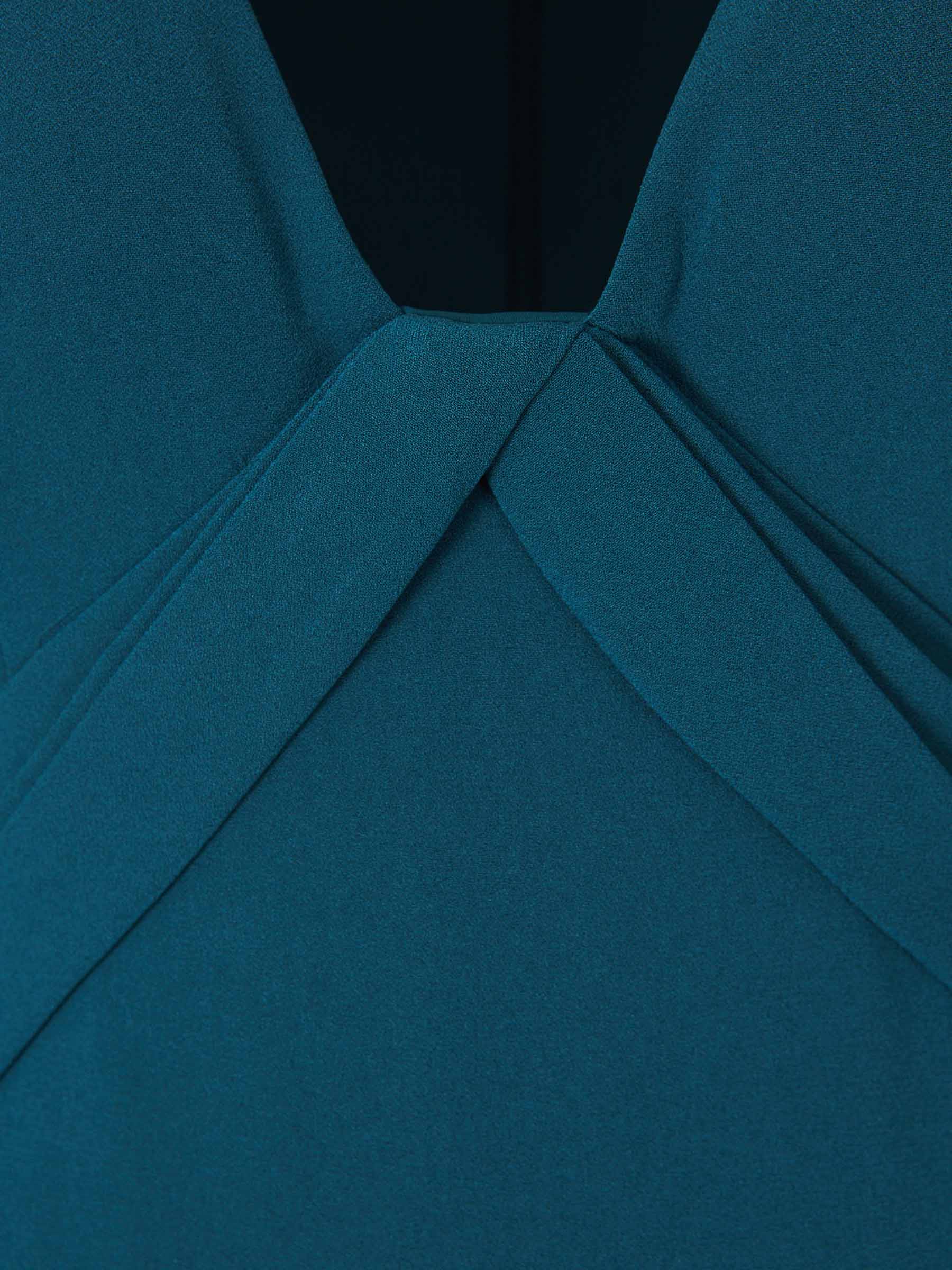 Outlet online Roland Mouret Mujer Vestido Maxi Crepé Capas color Azul sku 732-001393 01 - Foto 3