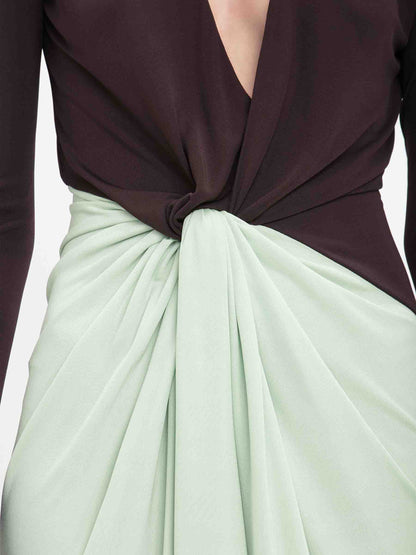 Victoria Beckham Mujer Barcelona Vestido Midi Bicolor color Negro sku 732-001422 01 - Foto 5