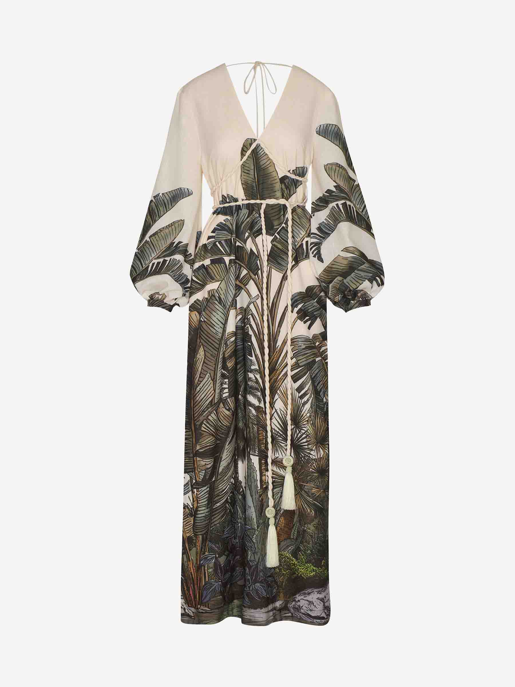 Andres Otalora Mujer Barcelona Vestido Maxi Odisea Caribeña color Verde Oscuro sku 732-001470 01 - Foto 1