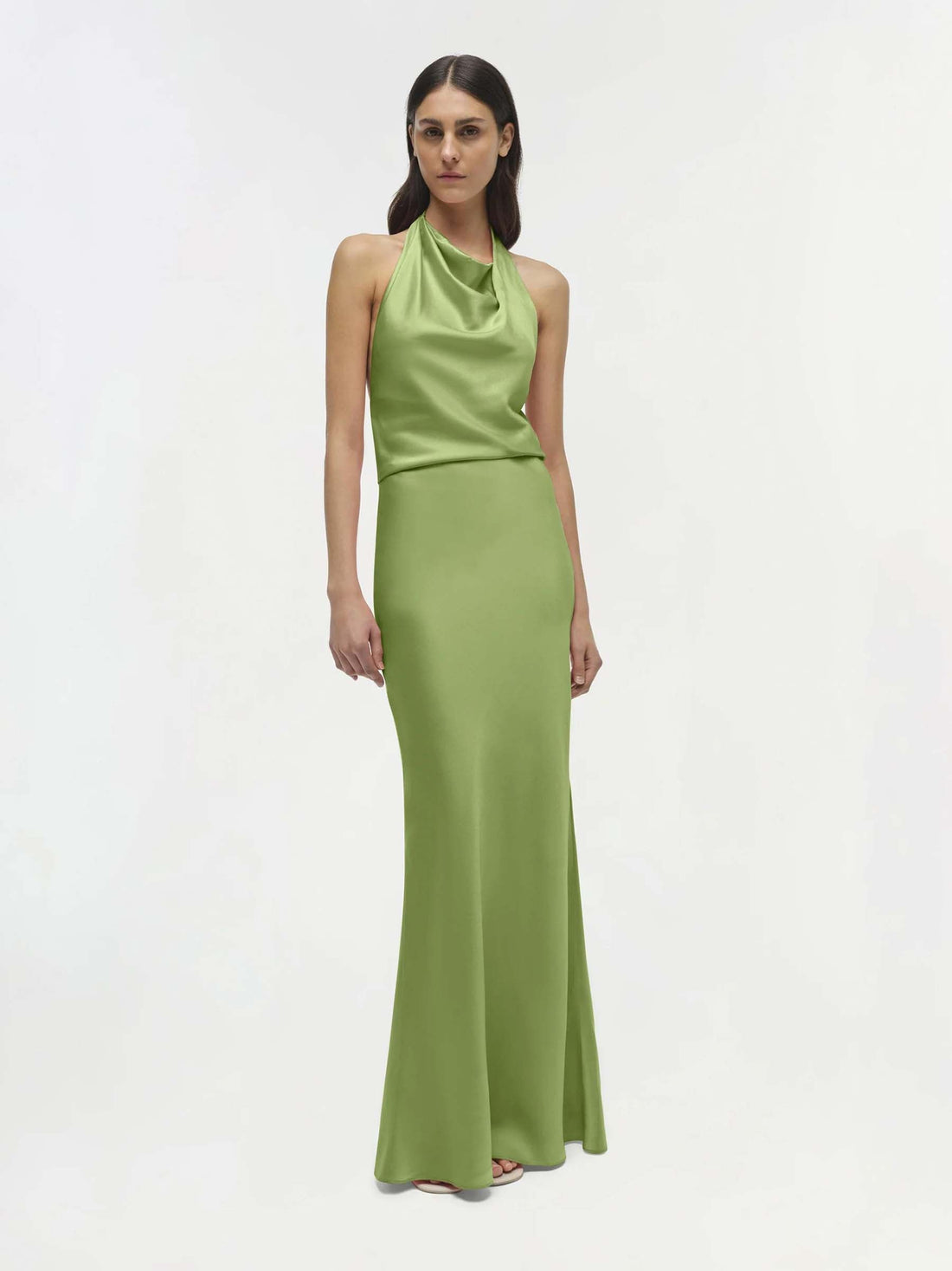 Outlet online Simkhai Mujer Vestido Maxi Satén color Verde sku 732-001501 01 - Foto 2