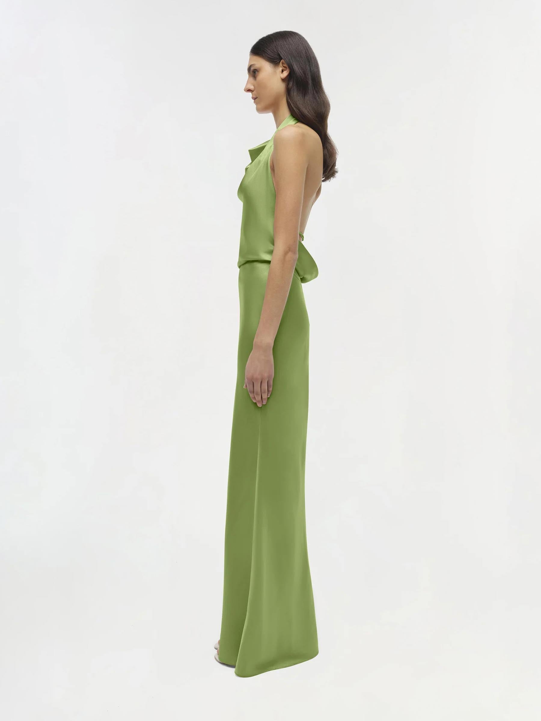 Outlet online Simkhai Mujer Vestido Maxi Satén color Verde sku 732-001501 01 - Foto 3