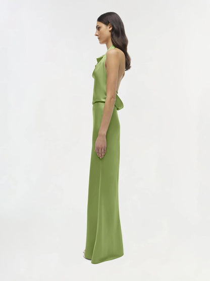 Outlet online Simkhai Mujer Vestido Maxi Satén color Verde sku 732-001501 01 - Foto 3