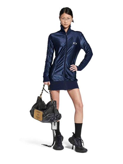 Outlet online Balenciaga Mujer Vestido Mini Tracksuit color Azul Marino sku 732-001553 01 - Foto 2