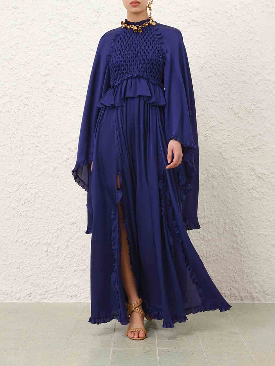 Outlet online Zimmermann Mujer Vestido Maxi Seda color Azul Cobalto sku 732-001567 01 - Foto 2