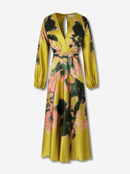 Outlet online Silvia Tcherassi Mujer Vestido Midi Lima color Amarillo Limon sku 732-001573 01 - Foto 1