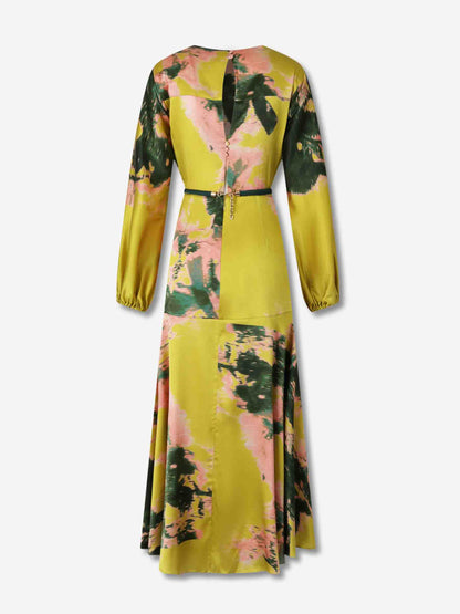 Outlet online Silvia Tcherassi Mujer Vestido Midi Lima color Amarillo Limon sku 732-001573 01 - Foto 2