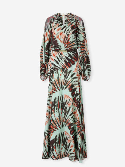 Outlet online Silvia Tcherassi Mujer Vestido Maxi Estampado color Verde Menta sku 732-001580 01 - Foto 1