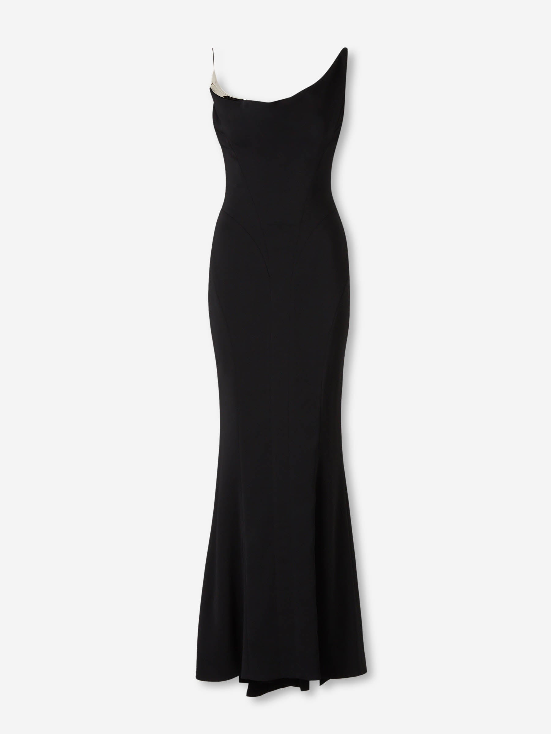 Outlet online Mugler Mujer Vestido Maxi Asimétrico color Negro sku 732-001607 01 - Foto 1