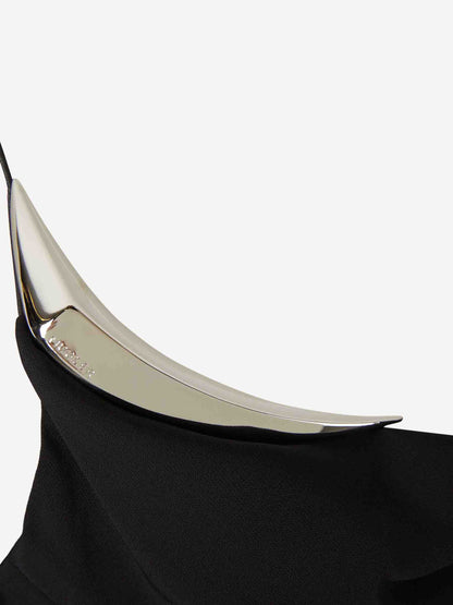 Outlet online Mugler Mujer Vestido Maxi Asimétrico color Negro sku 732-001607 01 - Foto 3