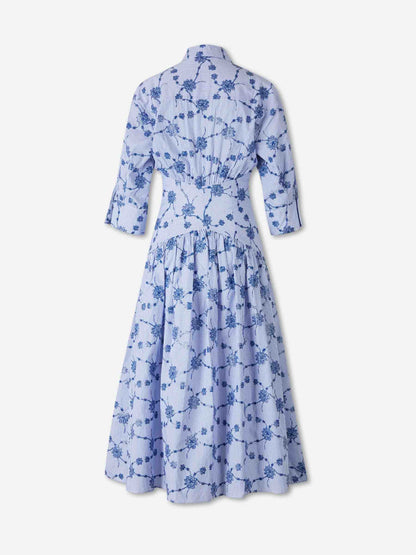 Silvia Tcherassi Mujer Barcelona Vestido Midi Indy color Azul sku 732-001673 01 - Foto 2