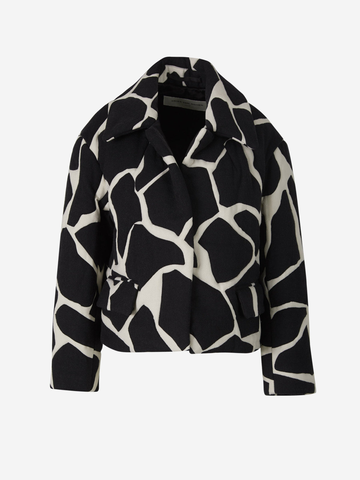 Outlet online Dries Van Noten Mujer Abrigo Estampado Lana color Negro sku 741-001821 01 - Foto 1