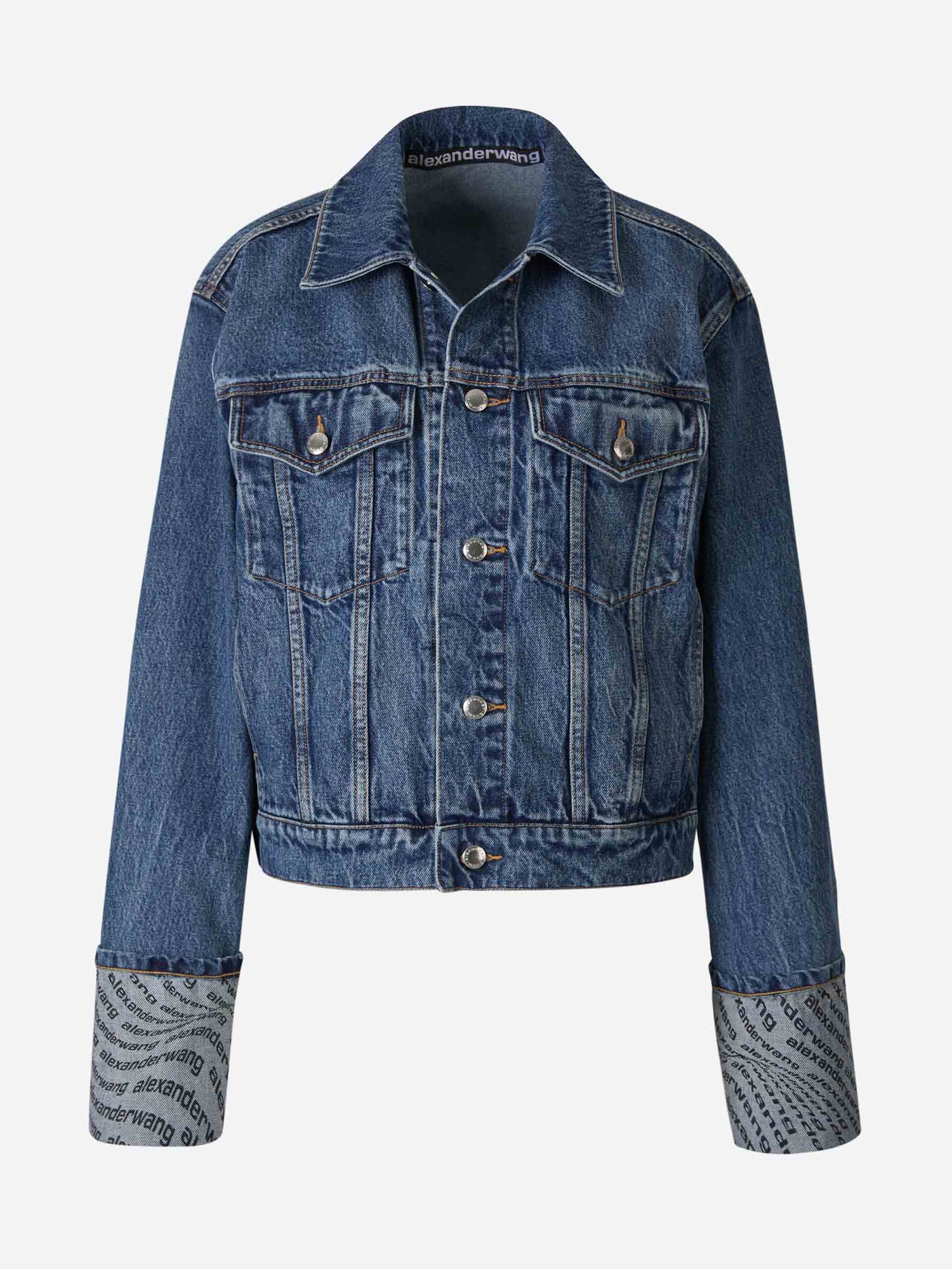 Outlet online Alexander Wang Mujer Cazadora Denim Logo color Azul Cobalto sku 741-002007 01 - Foto 1
