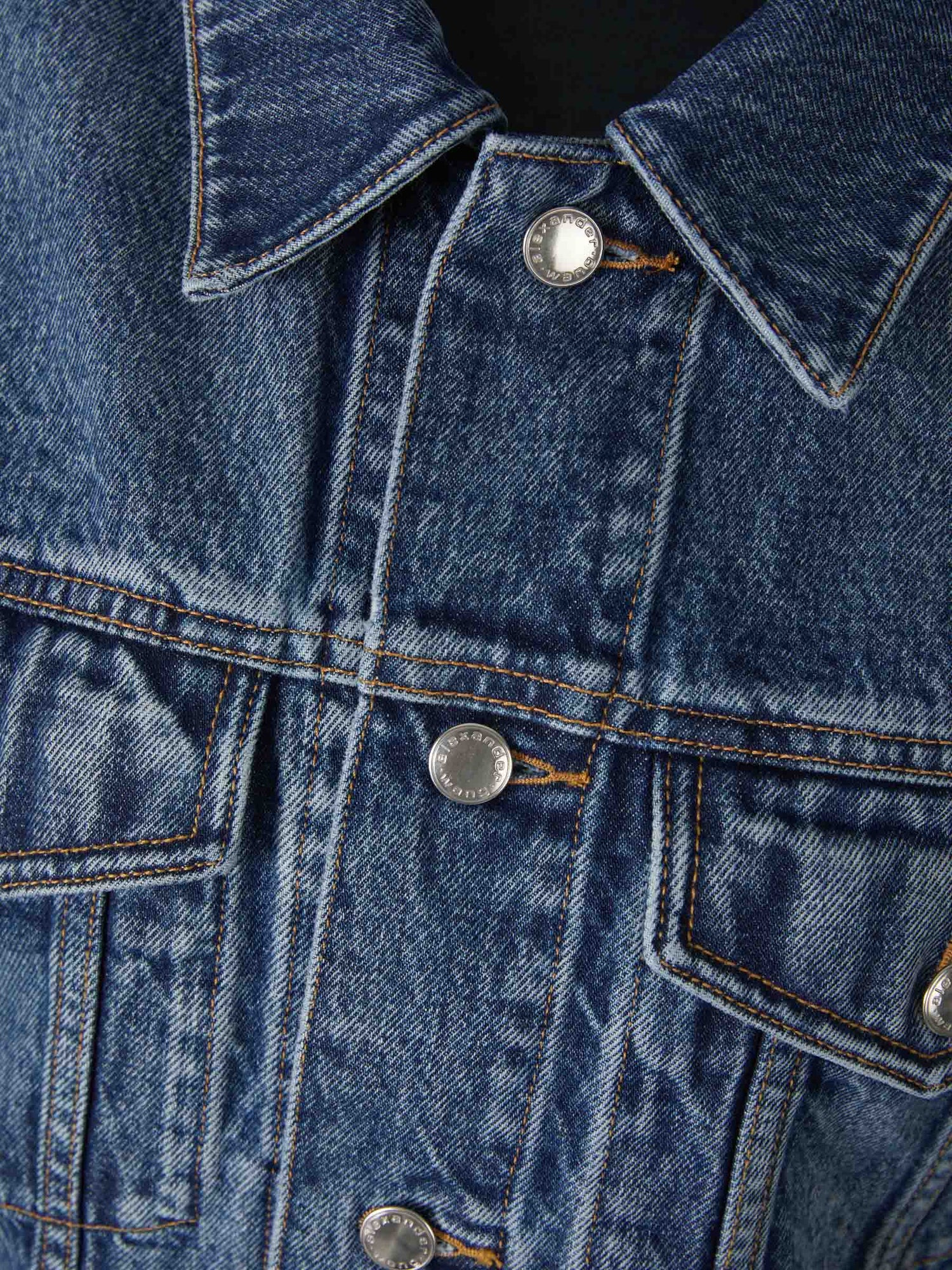 Outlet online Alexander Wang Mujer Cazadora Denim Logo color Azul Cobalto sku 741-002007 01 - Foto 3