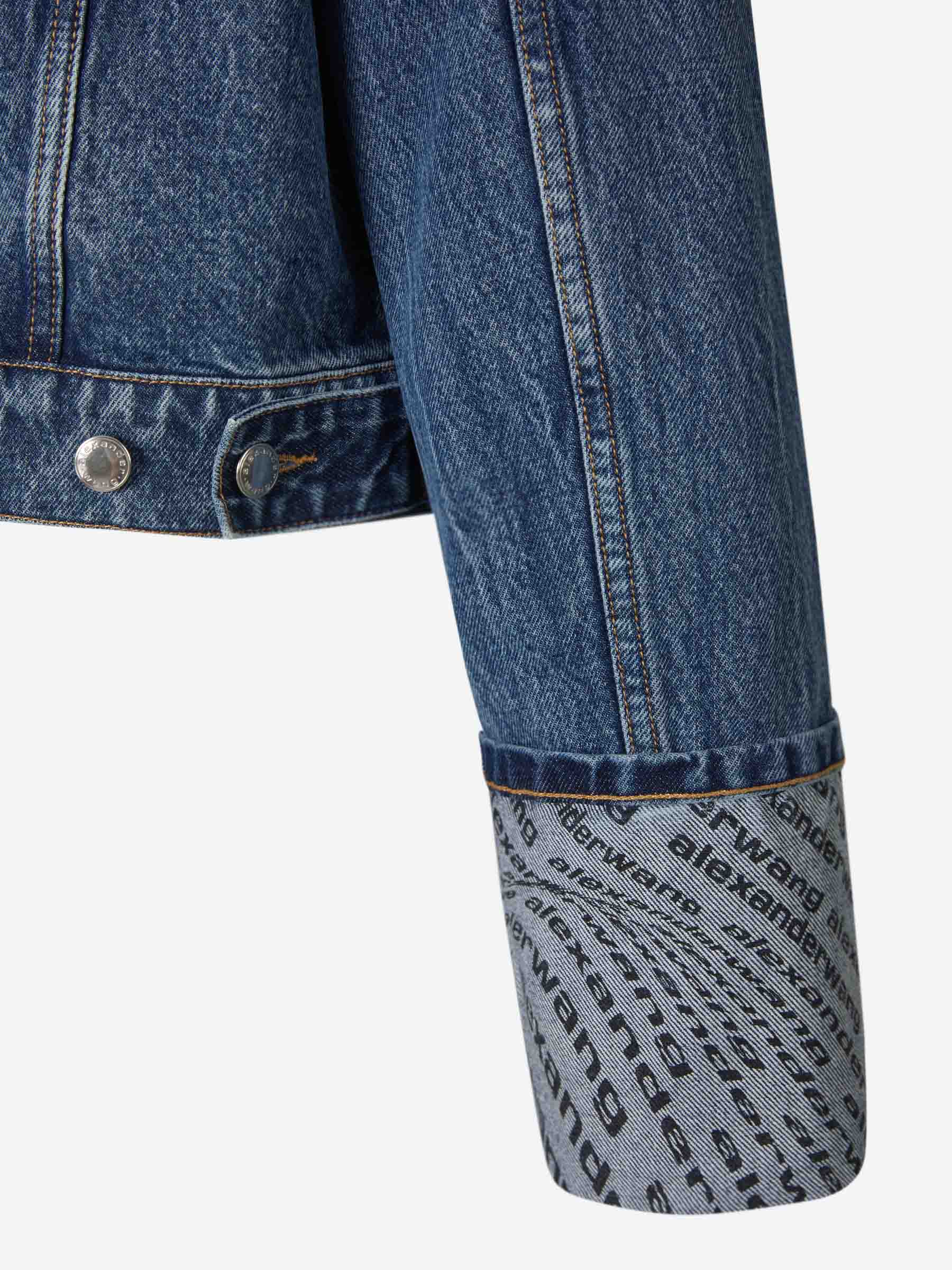 Outlet online Alexander Wang Mujer Cazadora Denim Logo color Azul Cobalto sku 741-002007 01 - Foto 6