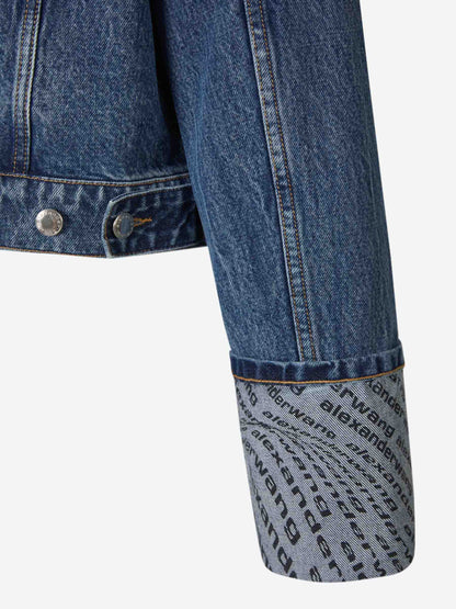 Outlet online Alexander Wang Mujer Cazadora Denim Logo color Azul Cobalto sku 741-002007 01 - Foto 6