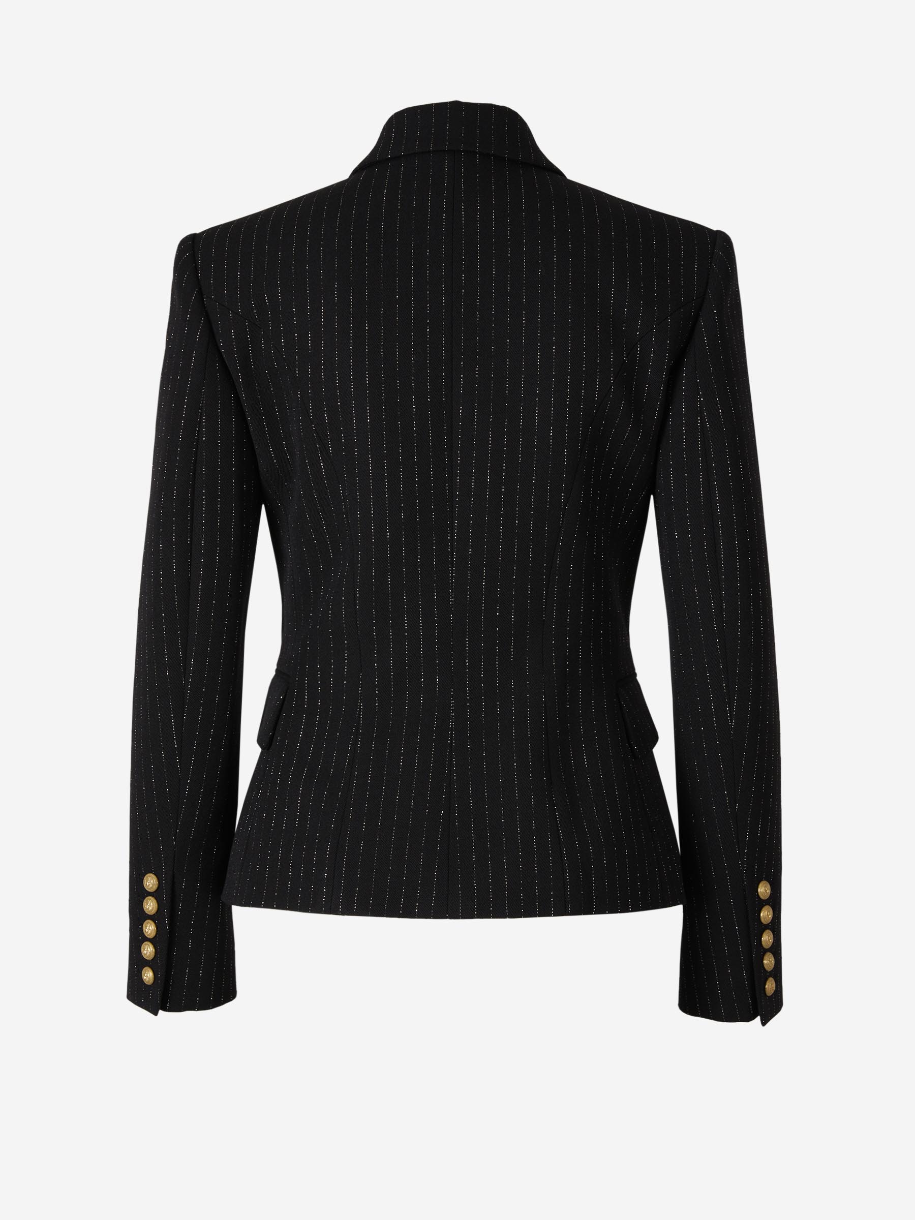 Outlet online Balmain Mujer Blazer Punto Lana color Negro sku 741-002018 01 - Foto 3