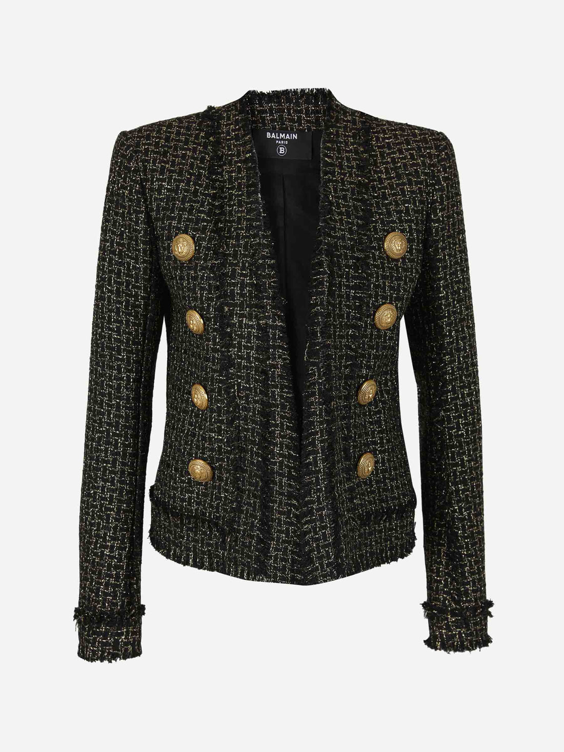 Balmain Blazer Tweed Lúrex color Negro sku 741-002020 01 - Foto 1